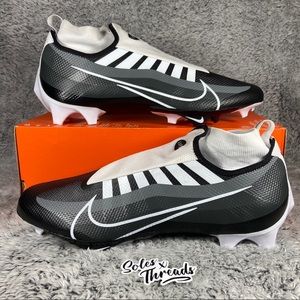 Nike Vapor Edge Pro 360 Black White Smoke Grey Size 16 Men's Football Cleats